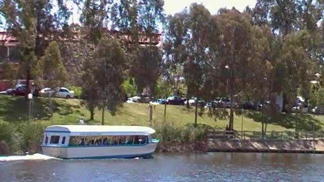 Motor launch Popeye cruising along the River Torrens, Adelaide