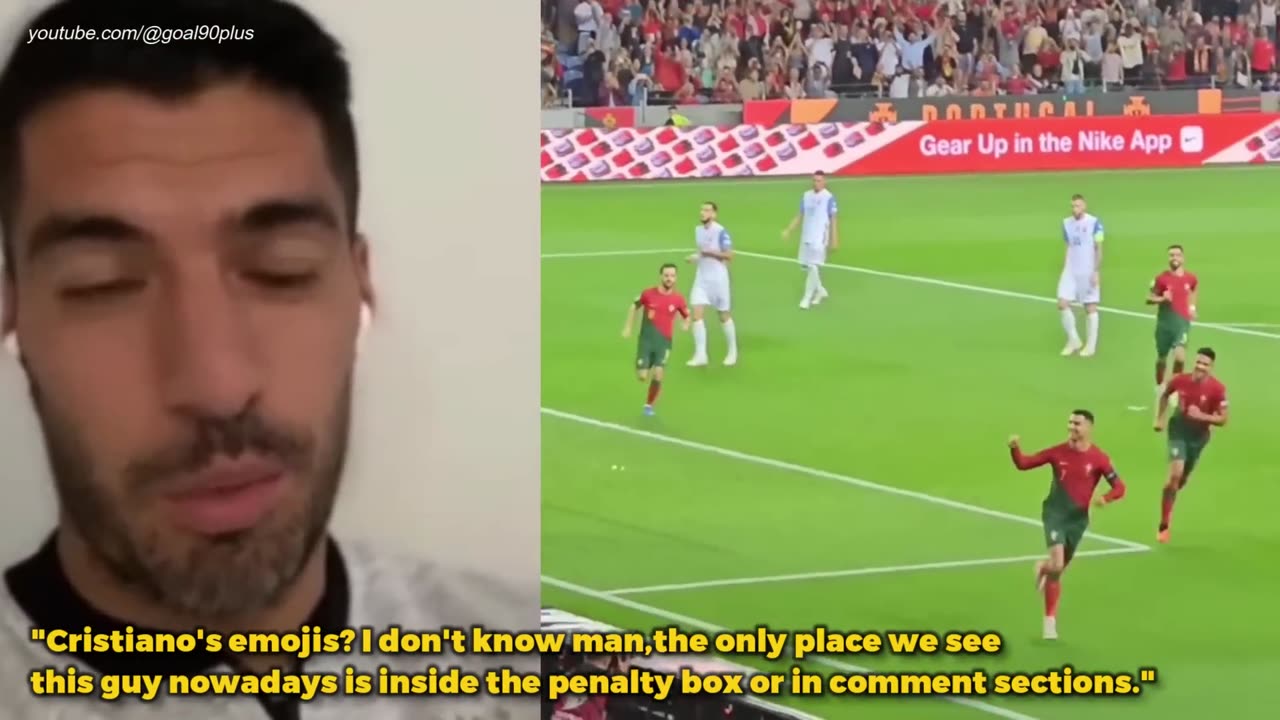 Suarez reaction to Ronaldo's emojis comment to Messi's Ballon Dor and Inter Miami move