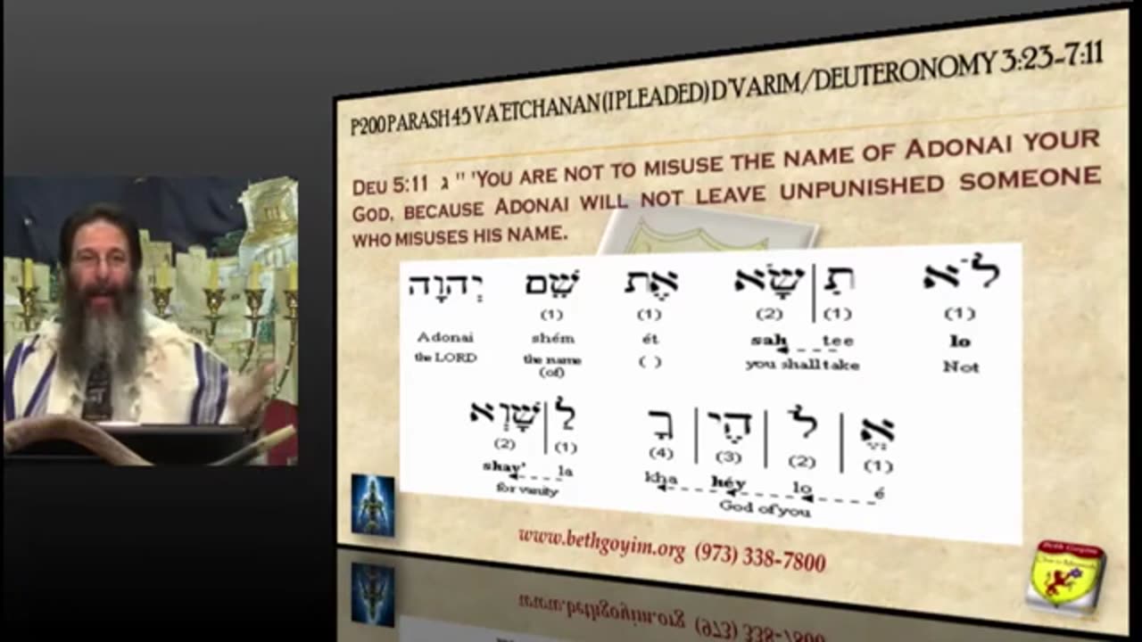 BGMCTV MESSIANIC LESSON P200 Parash 45 Va’etchanan (I pleaded) D’Varim/Deuteronomy 3:23-7:11