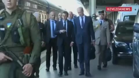 Scholz, Macron and Draghi Arrive in Kyiv
