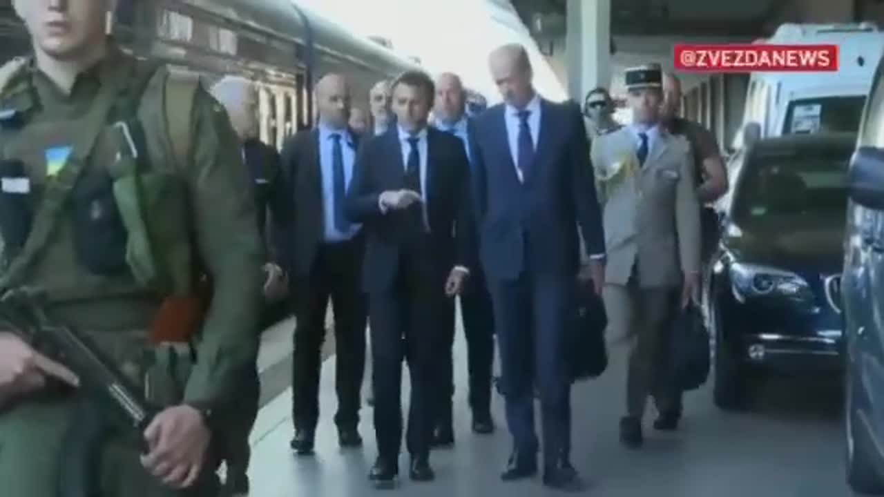 Scholz, Macron and Draghi Arrive in Kyiv