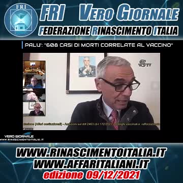 PALU', 608 CASI DI MORTI CORRELATE AL VACCINO - VERO GIORNALE 09.12.2021