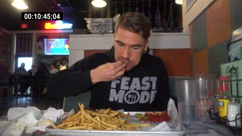 SPICY Burger Challenge (ONLY 1 WINNER IN 2 YEARS) With Mountain of Fries | In South Dakota