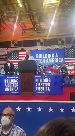 Joe Biden gets hackled up close at rally in Maryland