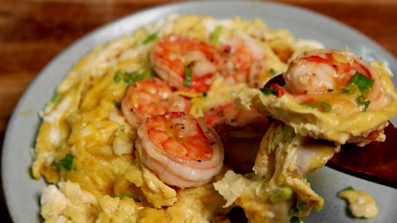 Shrimp's omelette