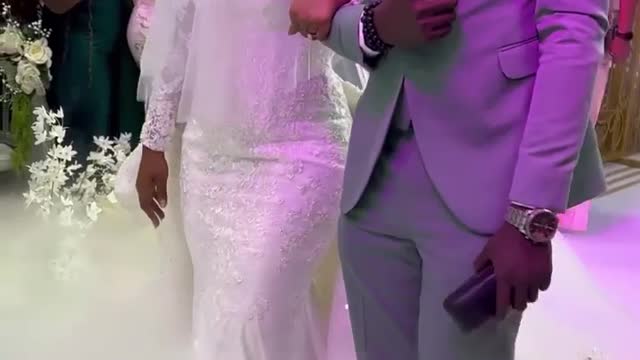 The Bride Mercy Chinwo walked in with tear in her eyes