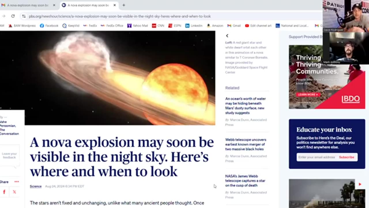 David Nino: Biblical Events In The Sky Starting Sept 29th! A Nova Explosion& Second Moon To Appear.