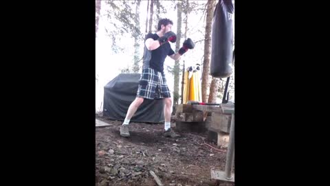 Hitting the Everlast heavybag again I don't know I am running out of titles