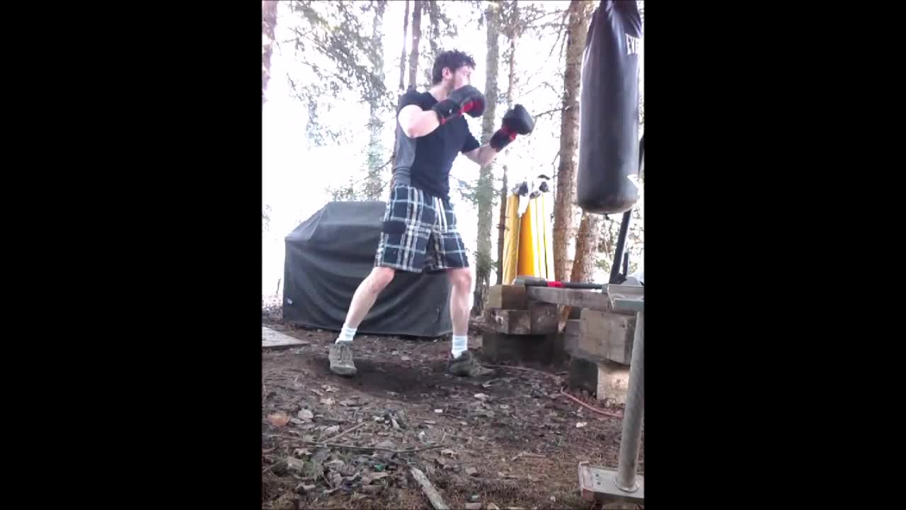 Hitting the Everlast heavybag again I don't know I am running out of titles