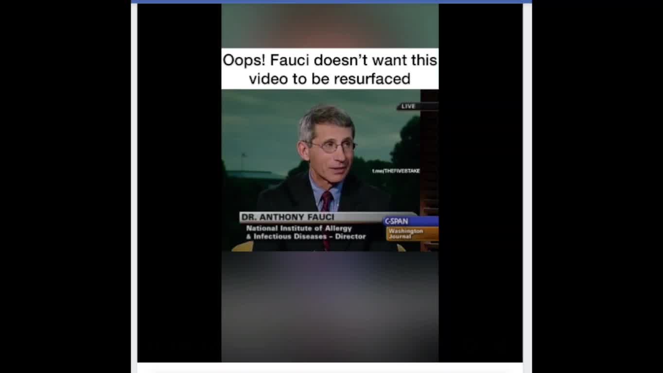 FAUCI re-surfaced video - BEST VACCINATION is to get infected (with the flu).