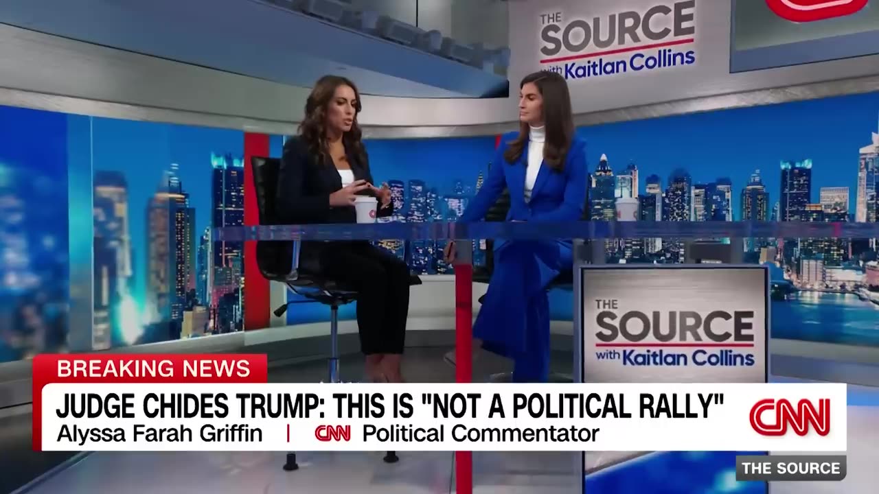 Alyssa Farah Griffin says Trump is trying to convey this appearance in court