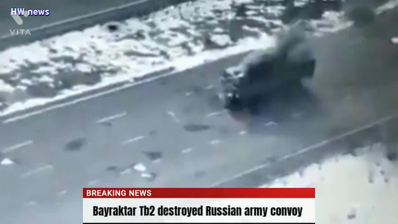 Heavy Combat Footage Destroyed Russian tanks with Ukrainian Bayraktar TB2