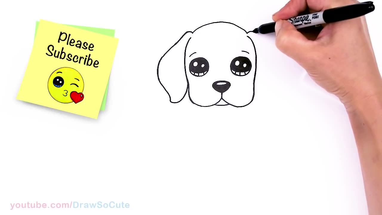 How to Draw a Beagle Puppy Dog Easy 🦴❤️