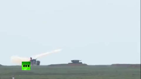 Video Russia test launches missiles during planned drills.