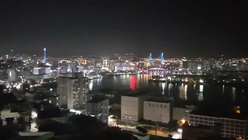 The prettiest night view of Busan in Korea