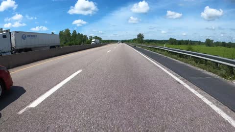 Riding Harley on I70W mm-115 Crossing Missouri River