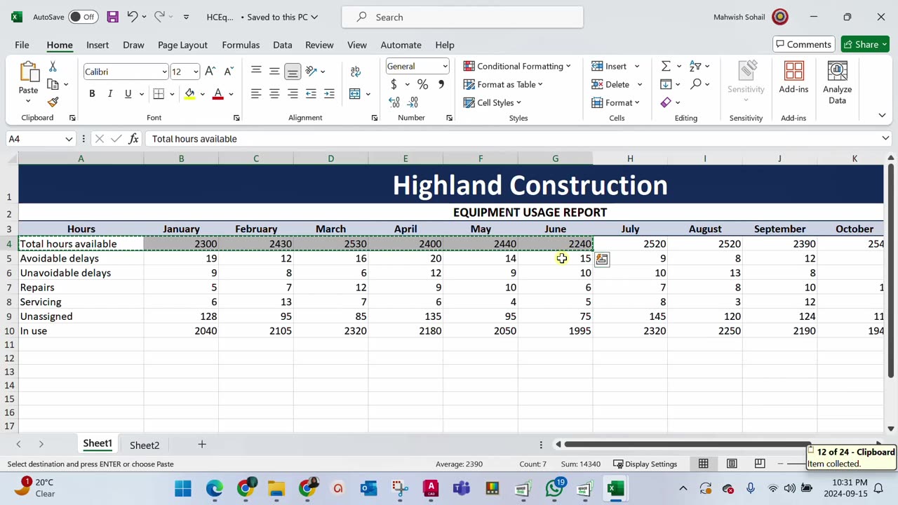 Excel Level 01 | Chapter 05 | Assessment 04