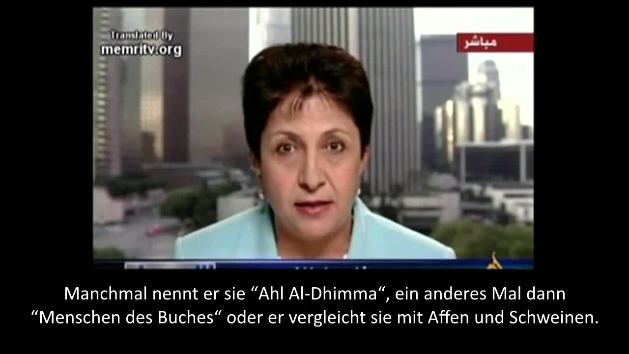 Wafa Sultan - Nur Muslime brennen Kirchen nieder, zerstören Botschaften oder töten Menschen!