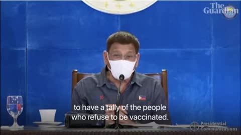 Philippine President Tells people to get shot or go to jail.