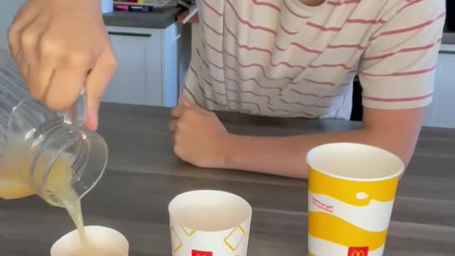 OMG McDonald’s Cup Magic Trick #Shorts