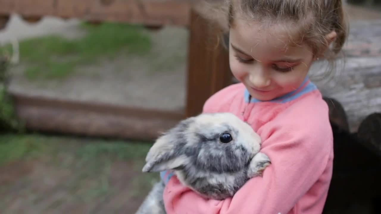 Girl with a rabbit