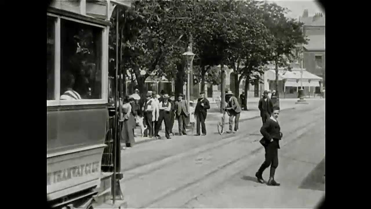 1903 - Tour along the new electric tram in Lytham, England