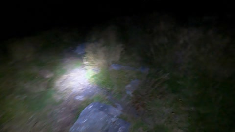 Walking down from Ripon Tor. Night hiking. Dartmoor