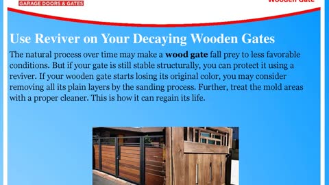 Ways to Maintain Your Wooden Gate