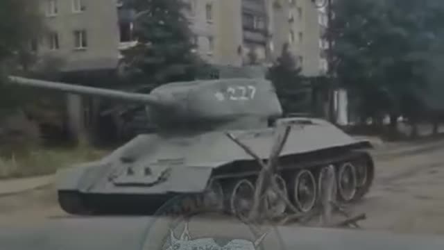 Grandfather on guard of Lisichansk