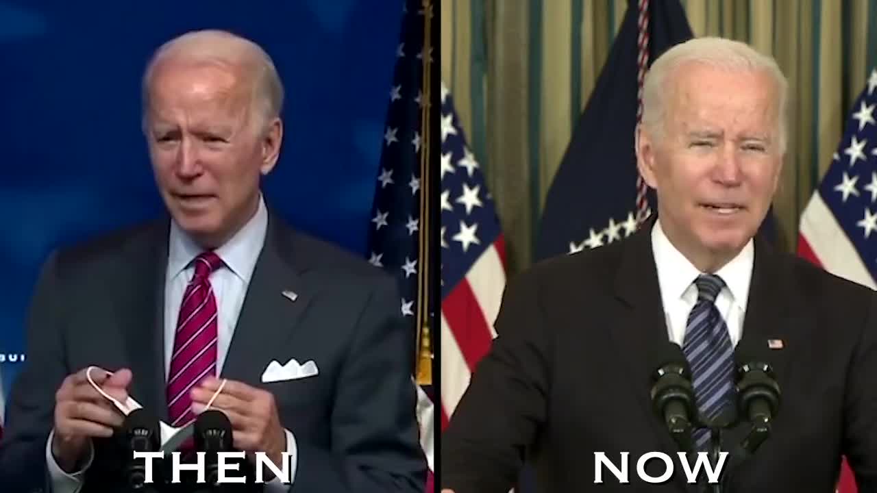 Joe Biden on Masks, Before and After