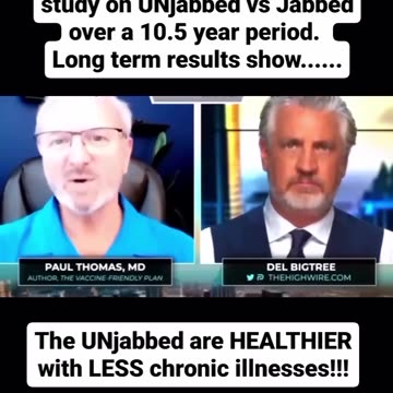The UNjabbed are HEALTHIER with LESS chronic illnesses..