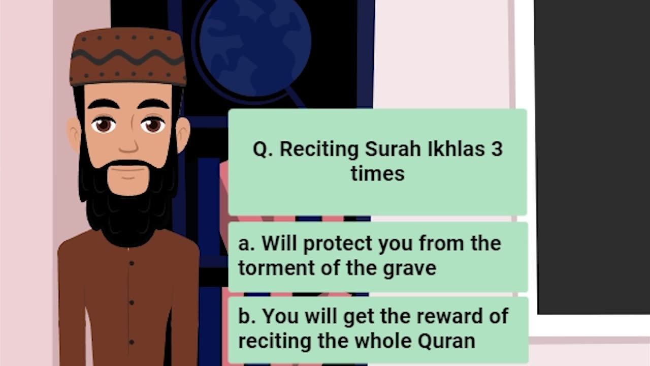 Q. Reciting Surah Ikhlas 3 times #Quran #muslim #islam