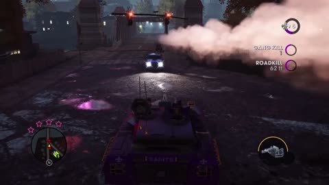 Fighting Tron like gangsters with a tank on Saints Row Remastered