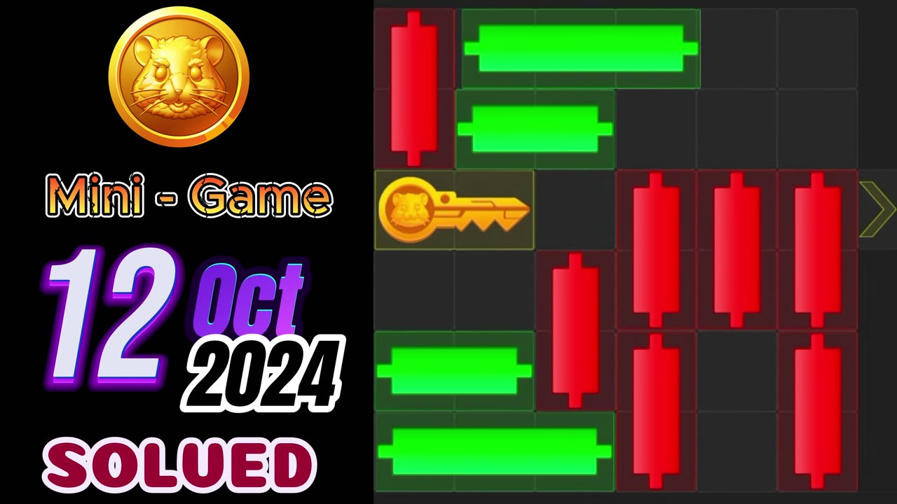 12 October Mini Game 100% Solved | Hamster Kombat Mini Game Puzzle Today 12 October #hamsterkombat