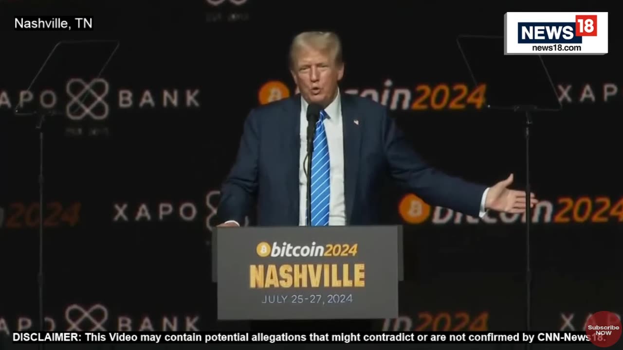 Trump's Campaign Speech at Bitcoin 2024 Nashville 🪙🗳️