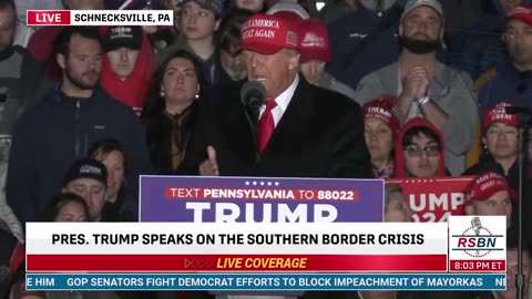 President Trump roasts Crooked Joe Biden over the border invasion