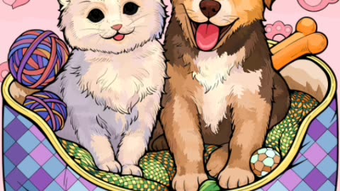 Two Little Cute Pets| Digital Art |