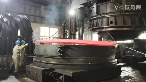 The forging process of giant workpieces! Such scenes are rare, it is an eye-opener