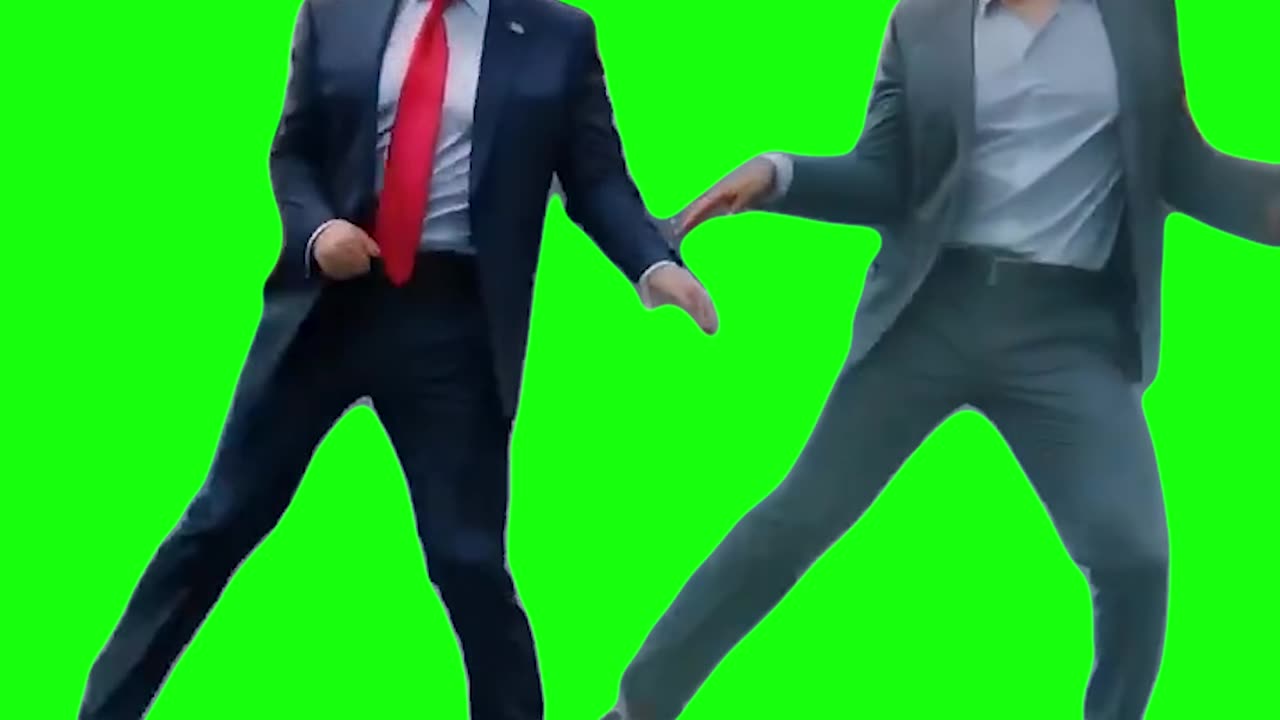 Donald Trump and Elon Musk AI Dance | Green Screen