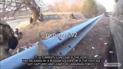 Ukraine War - Russian Soldiers Helmet Cam Captures His Unit Coming Under Ukrainian Ambush