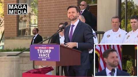 J.D. Vance excoriates Harris & Walz at Michigan press briefing! (August 7, 2024)