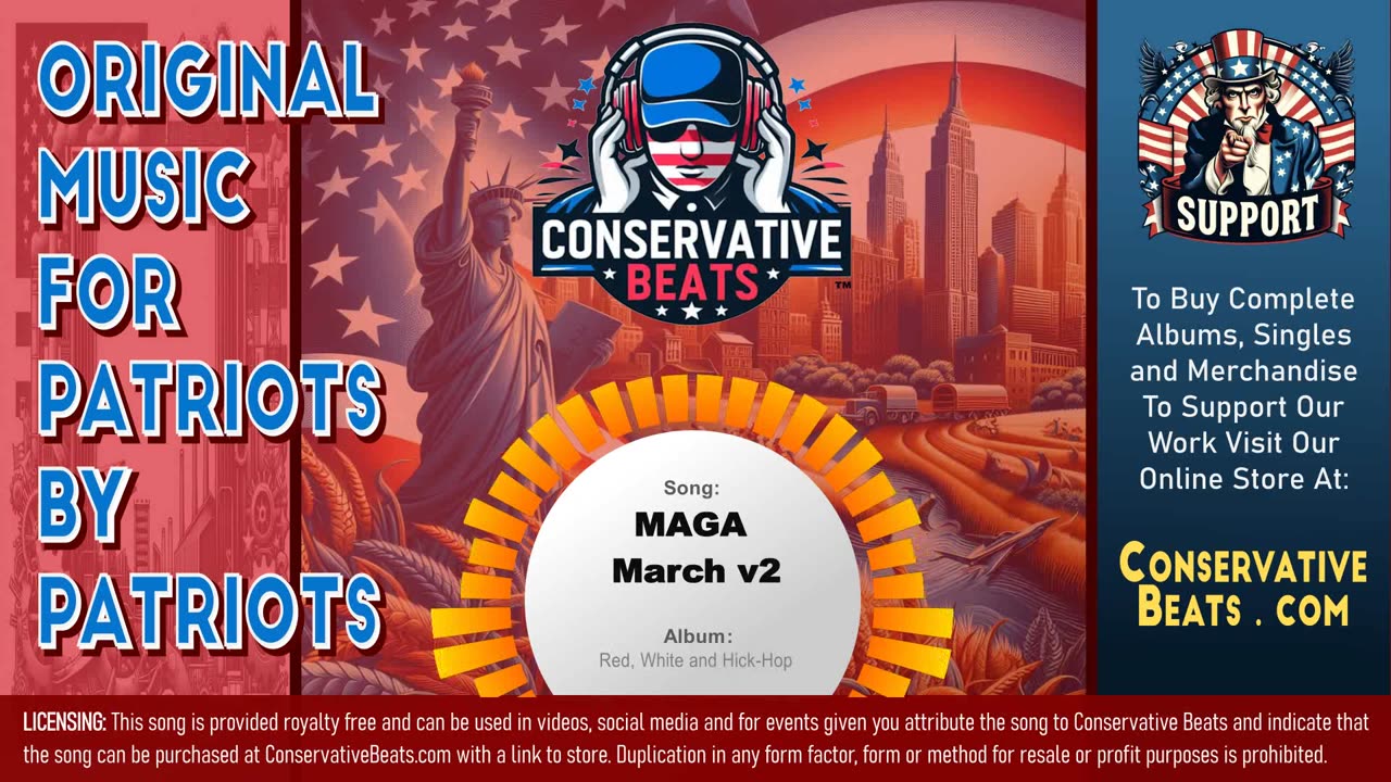 Conservative Beats - Album: Red, White and Hick-Hop - Single: MAGA March ( Version 2 )