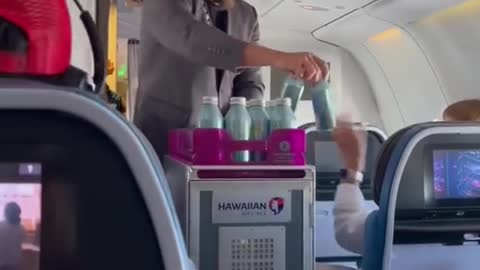 *shares video my aunt sent me of Jason Momoa being a flight attendant*