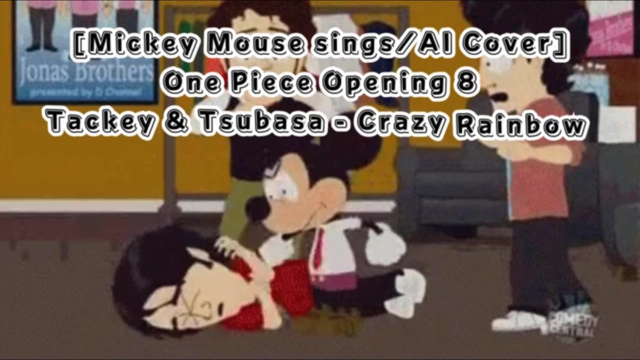 [Mickey Mouse AI Cover] One Piece Opening 8 Tackey and Tsubasa - Crazy Rainbow