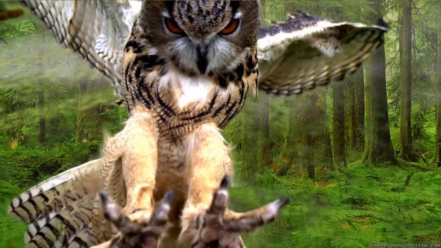 Owl Attack Closeup