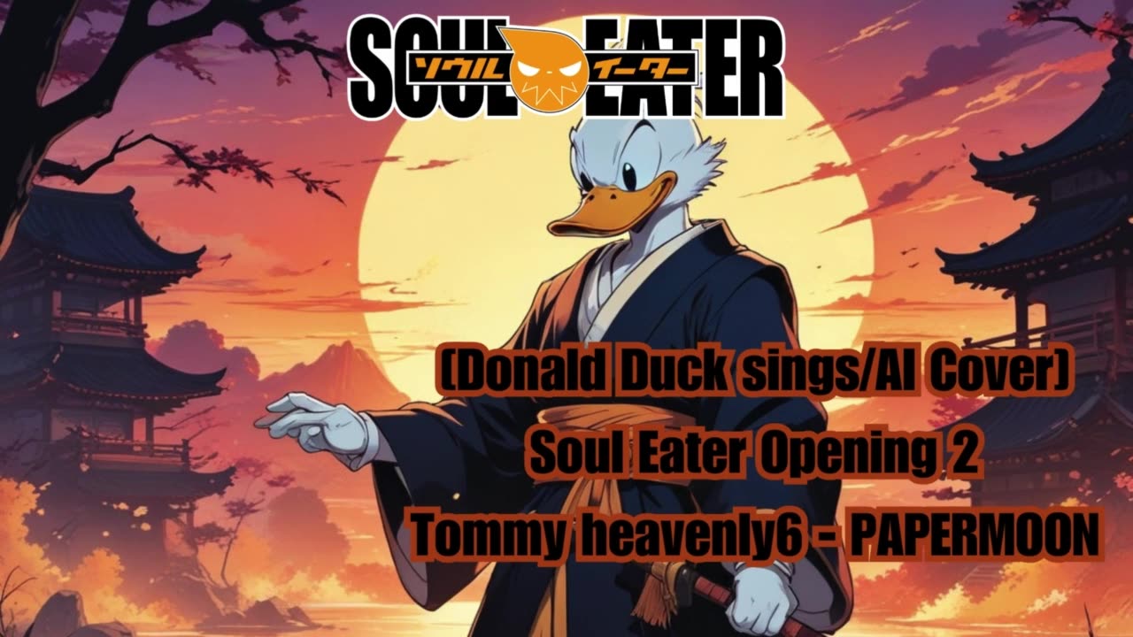 [Donald Duck sings/AI Cover] Soul Eater Opening 2 Tommy heavenly6 - PAPERMOON