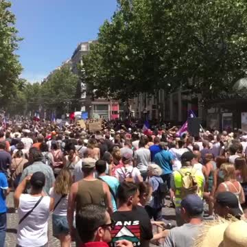 Marseille, France Massive Protests Against Vaccine Passports, Vaccine Mandates for Workers 7-17-21