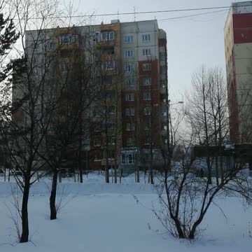 Snowy panorama in the city of Neryungri and this is Yakutia.