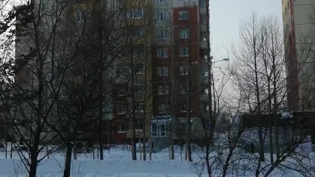 Snowy panorama in the city of Neryungri and this is Yakutia.