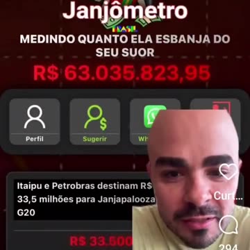 Já se cadastraram no Janjômetro? Agora você pode acompanhar os gastos da puta.